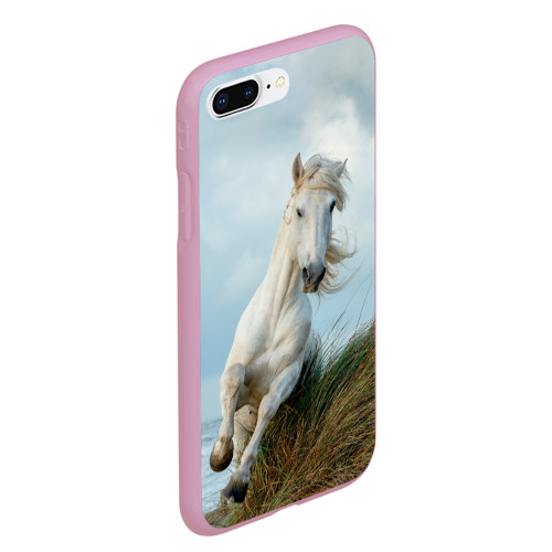 Чехол для iPhone 7Plus/8 Plus матовый с принтом Лошадь, вид сбоку #3