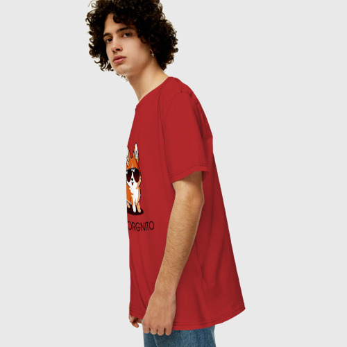 Мужская футболка хлопок Oversize с принтом ИНКОРГНИТО, вид сбоку #3