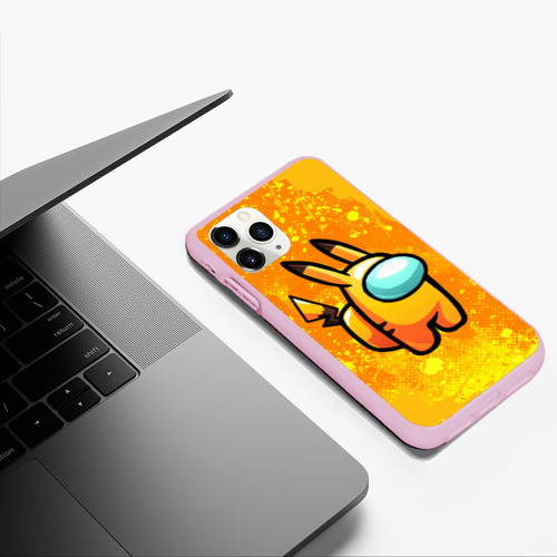 Чехол для iPhone 11 Pro Max матовый с принтом AMONG US - Pikachu, фото #5