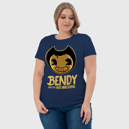 Женская футболка хлопок с принтом Bendy And The Ink Machine, фото #4
