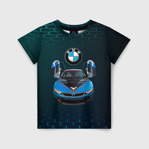 Детская футболка 3D BMW i8 Turbo тюнинговая