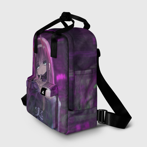 Женский рюкзак 3D с принтом Zero Two in mask, фото на моделе #1