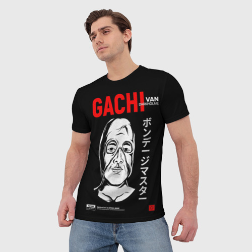Мужская футболка 3D с принтом Gachimuchi Van Darkholm, фото на моделе #1
