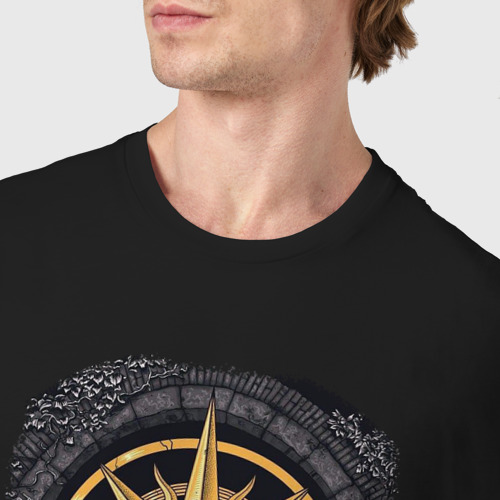Мужская футболка хлопок с принтом Dark Souls рыцарь душа пепла, фото #4