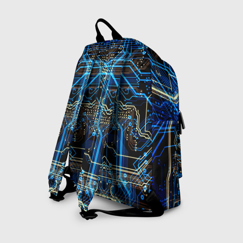 Рюкзак 3D с принтом Сircuit-$$$, вид сзади #1