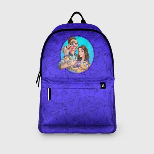 Рюкзак 3D с принтом Эдисон и Катя, вид сбоку #3
