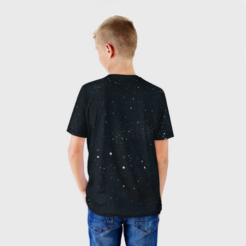 Детская футболка 3D с принтом Among Us, вид сзади #2