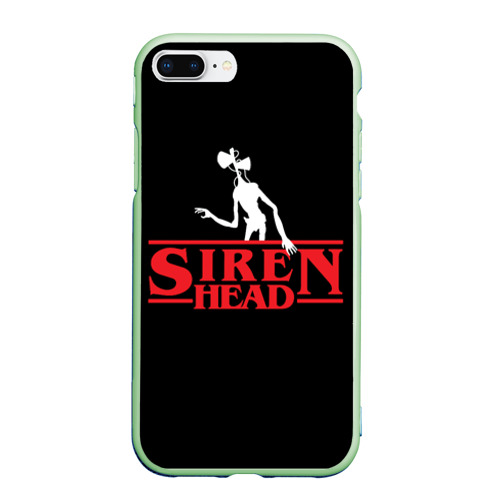 Чехол для iPhone 7Plus/8 Plus матовый с принтом Siren Head, вид спереди #2