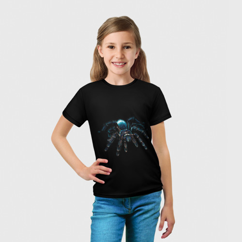 Детская футболка 3D с принтом Паук, вид сбоку #3