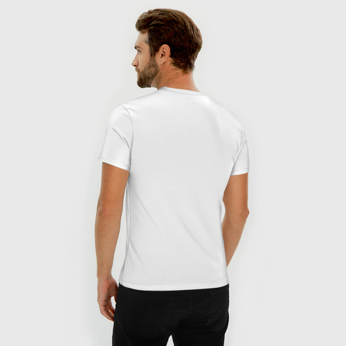 Мужская футболка премиум с принтом Baymax and Hiro, вид сзади #2