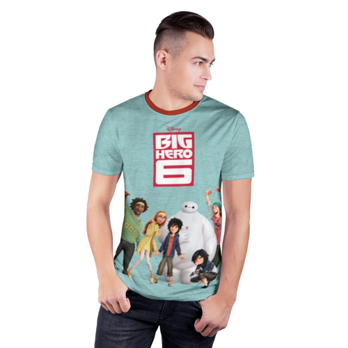 Мужская футболка 3D спортивная с принтом Big Hero 6, фото на моделе #1