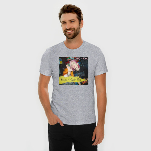 Мужская футболка премиум с принтом Юность Кис -Кис, фото на моделе #1