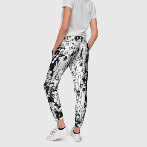 Женские брюки 3D с принтом GHOSTEMANE, вид сзади #2