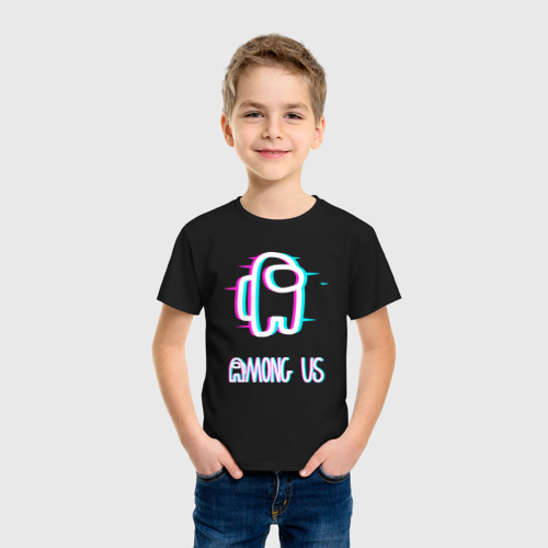 Детская футболка хлопок с принтом Among us 3d, фото на моделе #1