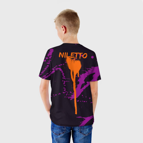 Детская футболка 3D с принтом Niletto, вид сзади #2