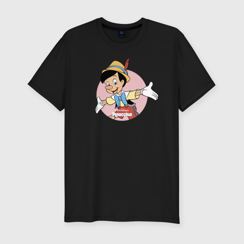 Мужская футболка премиум с принтом Пиноккио, вид спереди #2