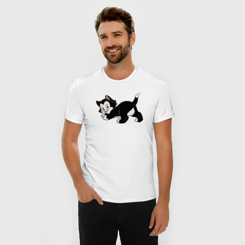 Мужская футболка премиум с принтом Figaro, фото на моделе #1
