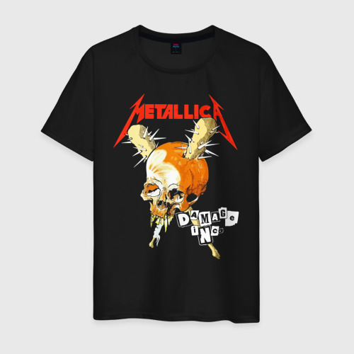 Мужская футболка хлопок с принтом Metallica, вид спереди #2