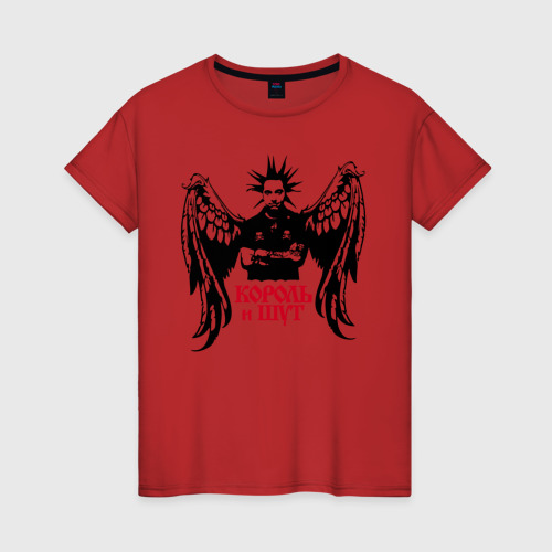 Женская футболка хлопок с принтом Король и Шут, вид спереди #2