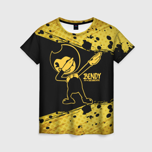 Женская футболка 3D с принтом BENDY AND THE INK MACHINE, вид спереди #2