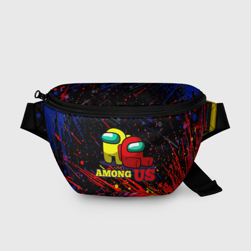 Поясная сумка 3D с принтом AMONG US, вид спереди #2