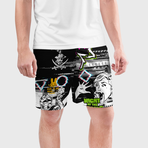 Мужские шорты спортивные с принтом Watch Dogs, фото на моделе #1