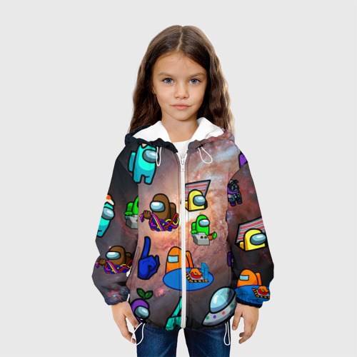 Детская куртка 3D с принтом Among Us Чёрная дыра, вид сбоку #3