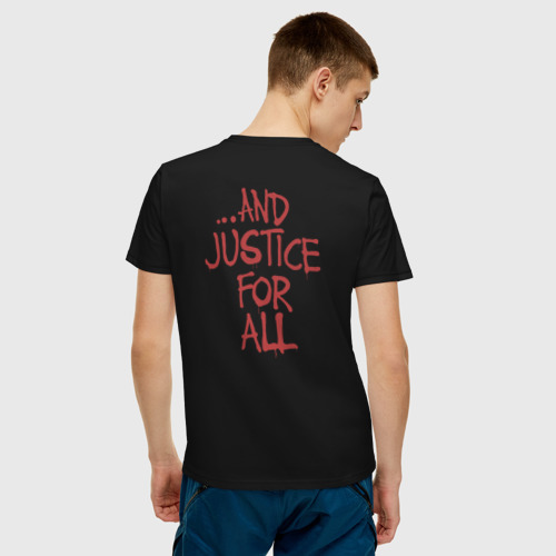 Мужская футболка с принтом And Justice For All Metallica, вид сзади #2