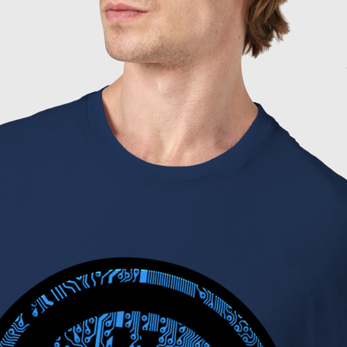 Мужская футболка хлопок с принтом Биткоин (bitcoin), фото #4