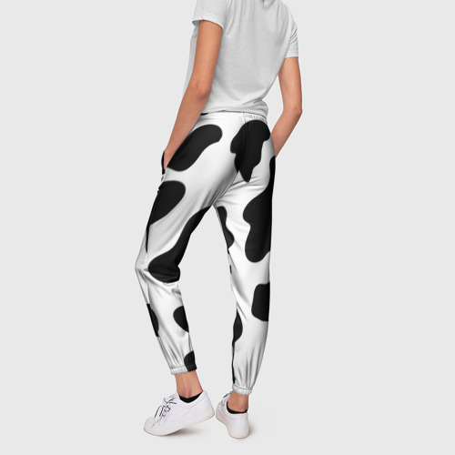 Женские брюки 3D с принтом Му-му, вид сзади #2