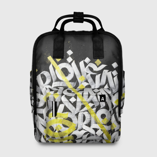 Женский рюкзак 3D с принтом GRAFFITY, вид спереди #2