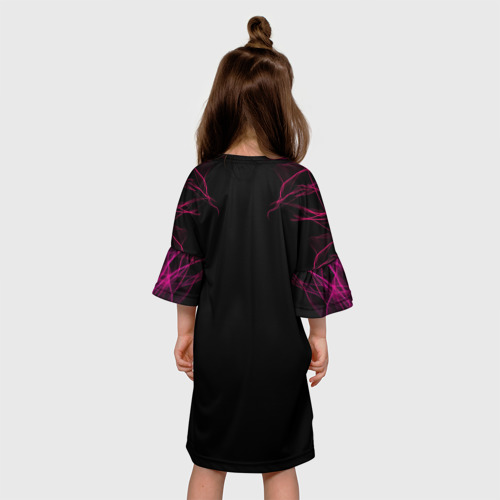 Детское платье 3D с принтом ШАЛЬНАЯ ИМПЕРАТРИЦА, вид сзади #2