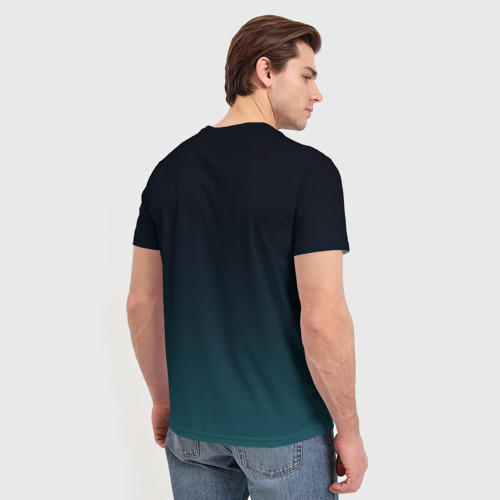 Мужская 3D футболка с принтом GRADIENT, вид сзади #2