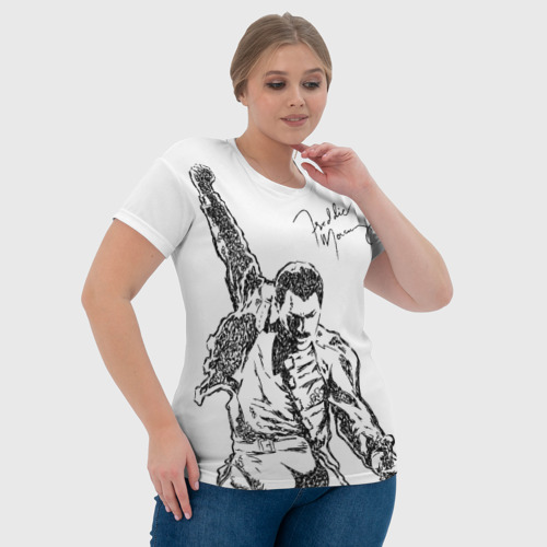Женская футболка 3D с принтом Freddie Mercury, фото #4