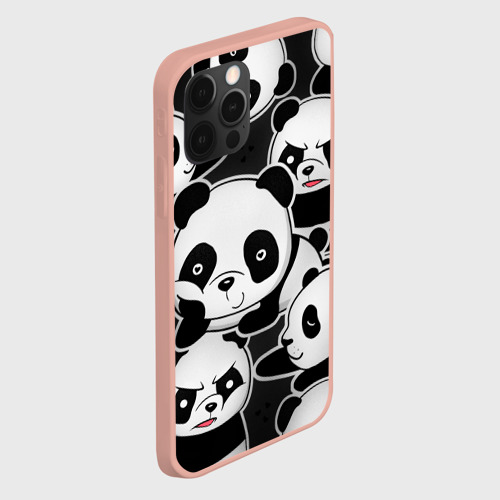 Чехол для iPhone 12 Pro Max с принтом Смешные панды, вид сбоку #3