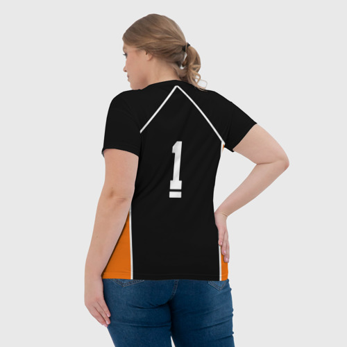 Женская футболка 3D с принтом Форма капитана Haikyuu!!, вид сзади #2