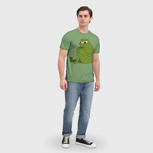 Мужская футболка 3D с принтом Pepe, вид сбоку #3