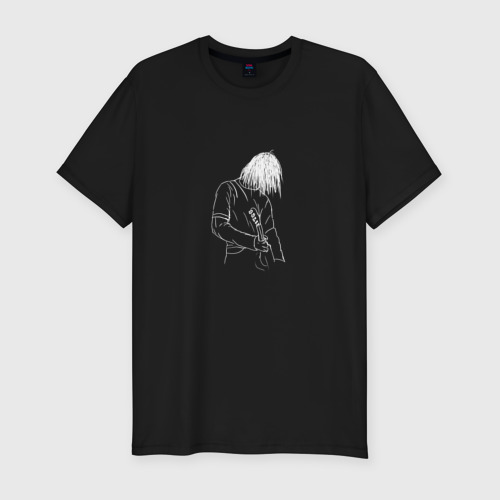 Мужская футболка премиум с принтом Курт Кобейн, вид спереди #2