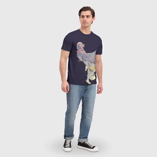 Мужская футболка 3D с принтом Маньяк акудама, вид сбоку #3