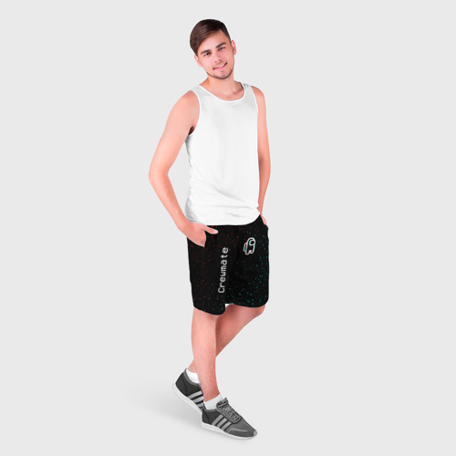 Мужские шорты 3D с принтом AMONG US - Зимний, фото на моделе #1