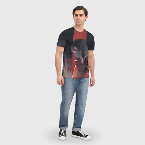 Мужская футболка 3D с принтом One Autumn Leaf, вид сбоку #3