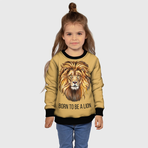 Детский свитшот 3D с принтом Рождённый быть львом, фото #4