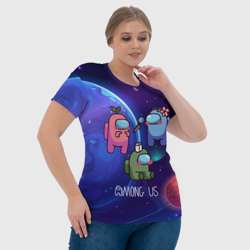 Женская футболка 3D с принтом Among Us          space, фото #4