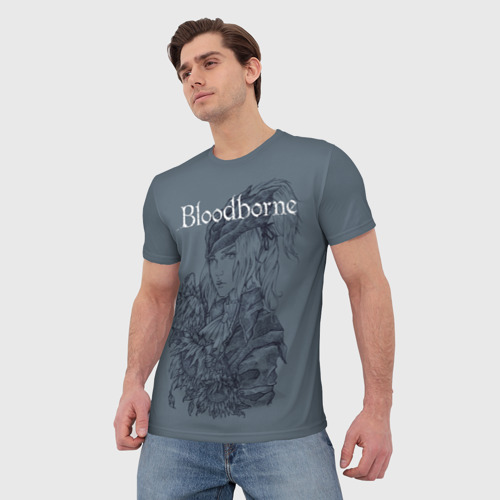 Мужская футболка 3D с принтом Bloodborne, фото на моделе #1