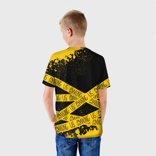 Детская футболка 3D с принтом AMONG US / Амонг Ас, вид сзади #2