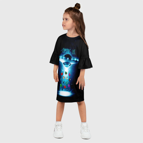 Детское платье 3D с принтом Среди Нас, фото на моделе #1