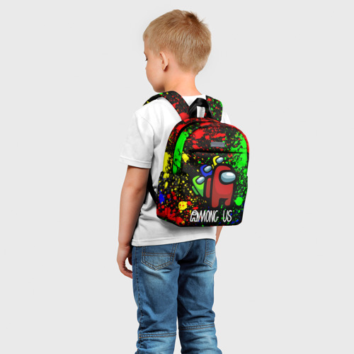Детский рюкзак 3D с принтом Among Us, фото на моделе #1