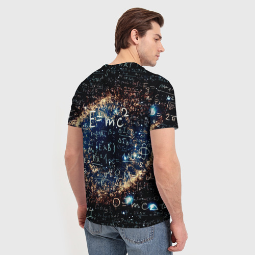 Мужская футболка 3D с принтом Формула Вселенной, вид сзади #2
