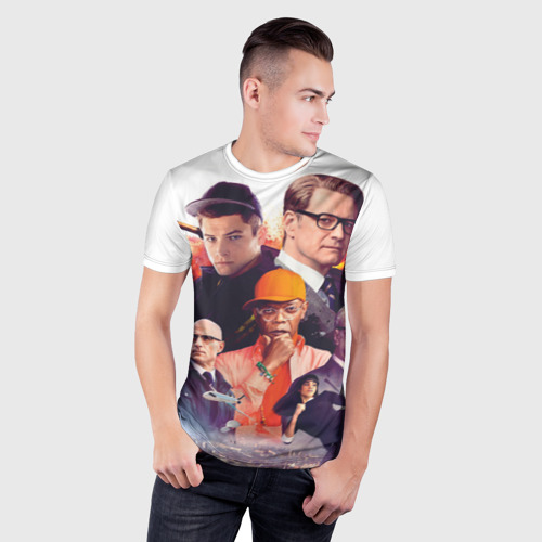 Мужская футболка 3D Slim с принтом Kingsman: Секретная служба, фото на моделе #1