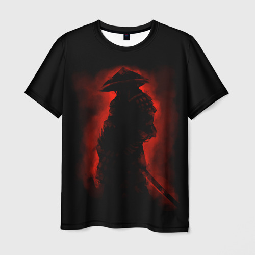 Мужская футболка 3D с принтом Samurai, вид спереди #2
